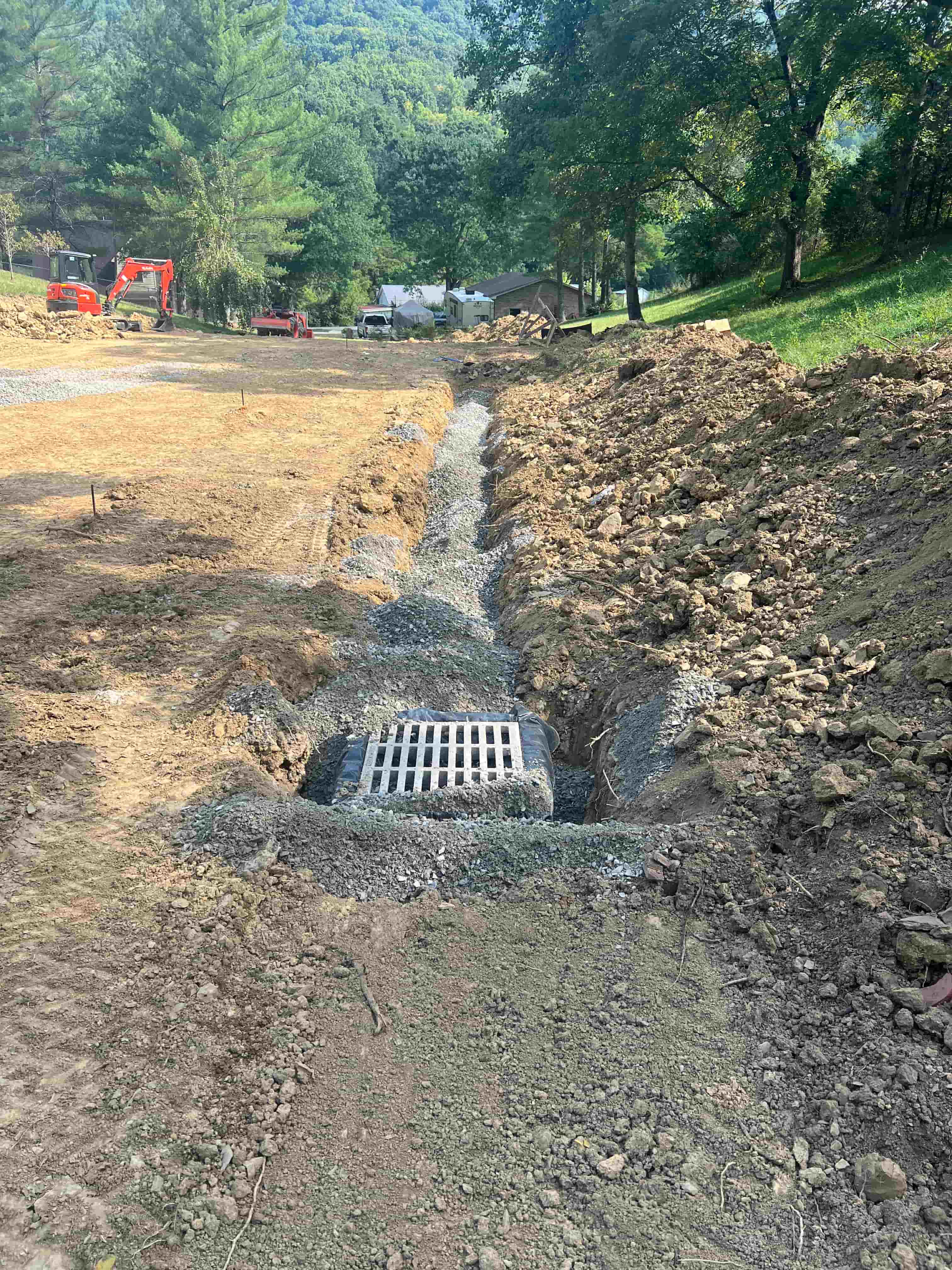 Drainage installation and water management work