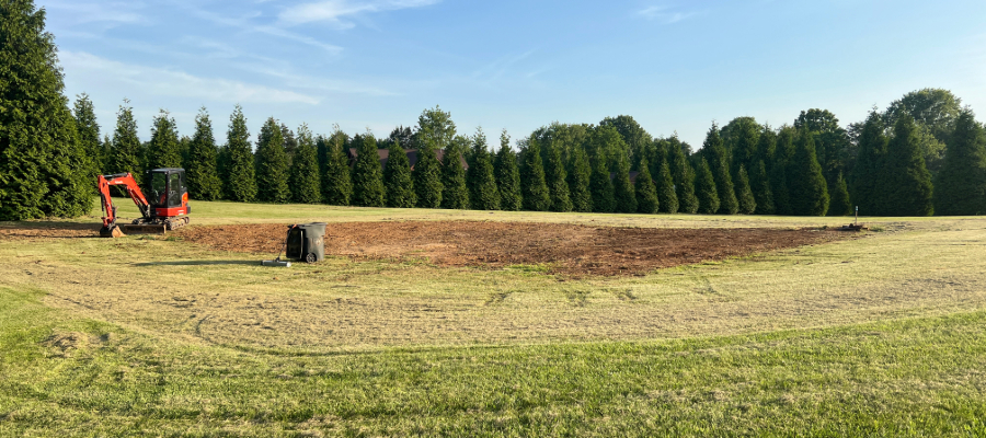 Excavation grading work on an East Tennessee property